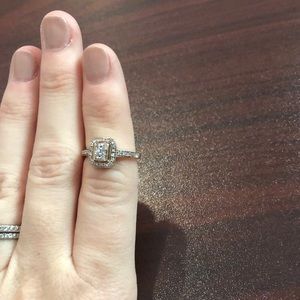 Rose gold diamond ring